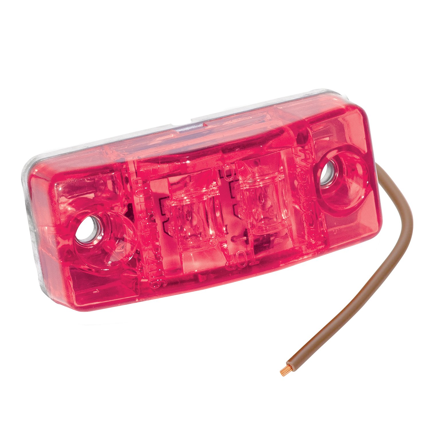Bargman 42-99-401 Waterproof LED Clearance Light - Red with Stud Mount and Wire